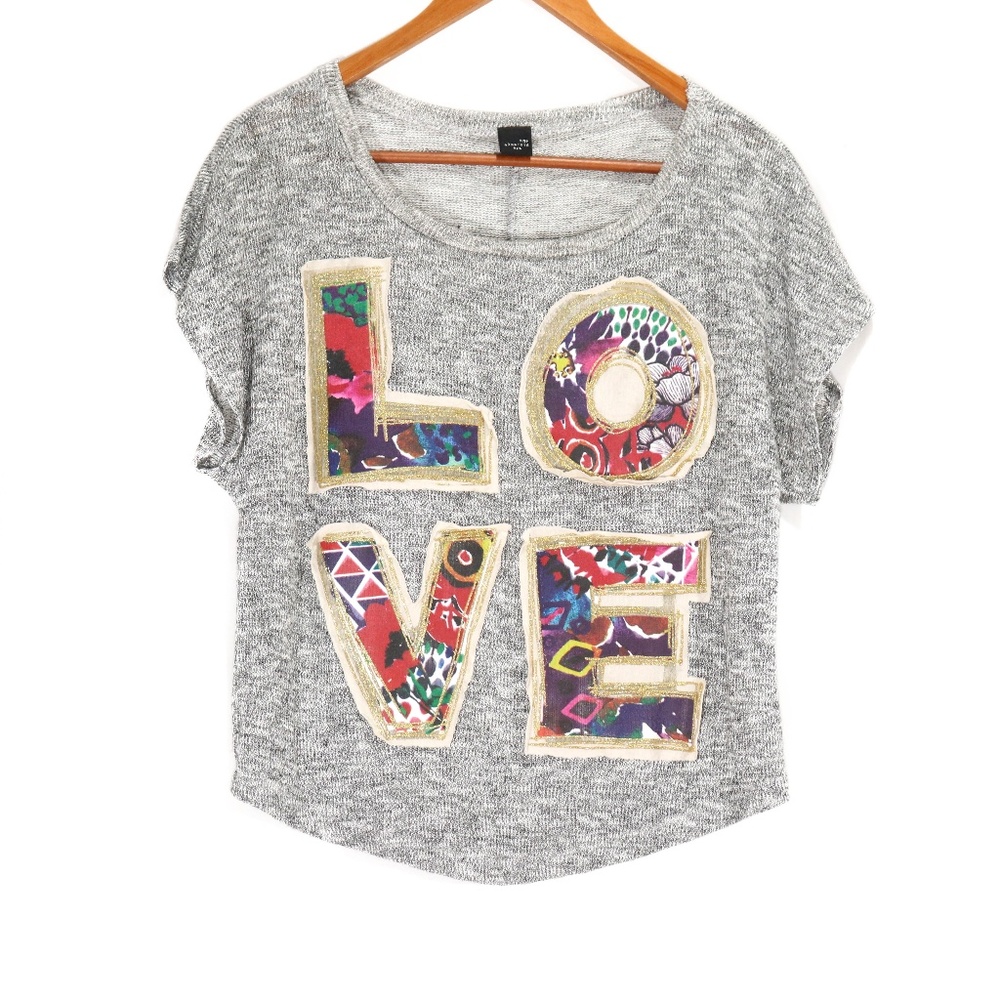 The Clas-sic Women's LOVE Metallic Knit Sweater